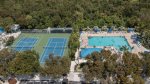 Aerial pool and tennis courts